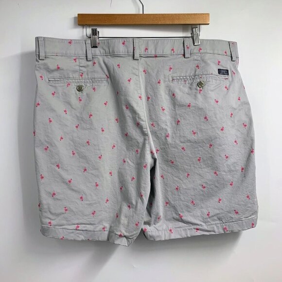 Ralph Lauren Chaps Men's Flamingo Print Slash Pocket Chino Shorts Size 44 - Picture 2 of 11